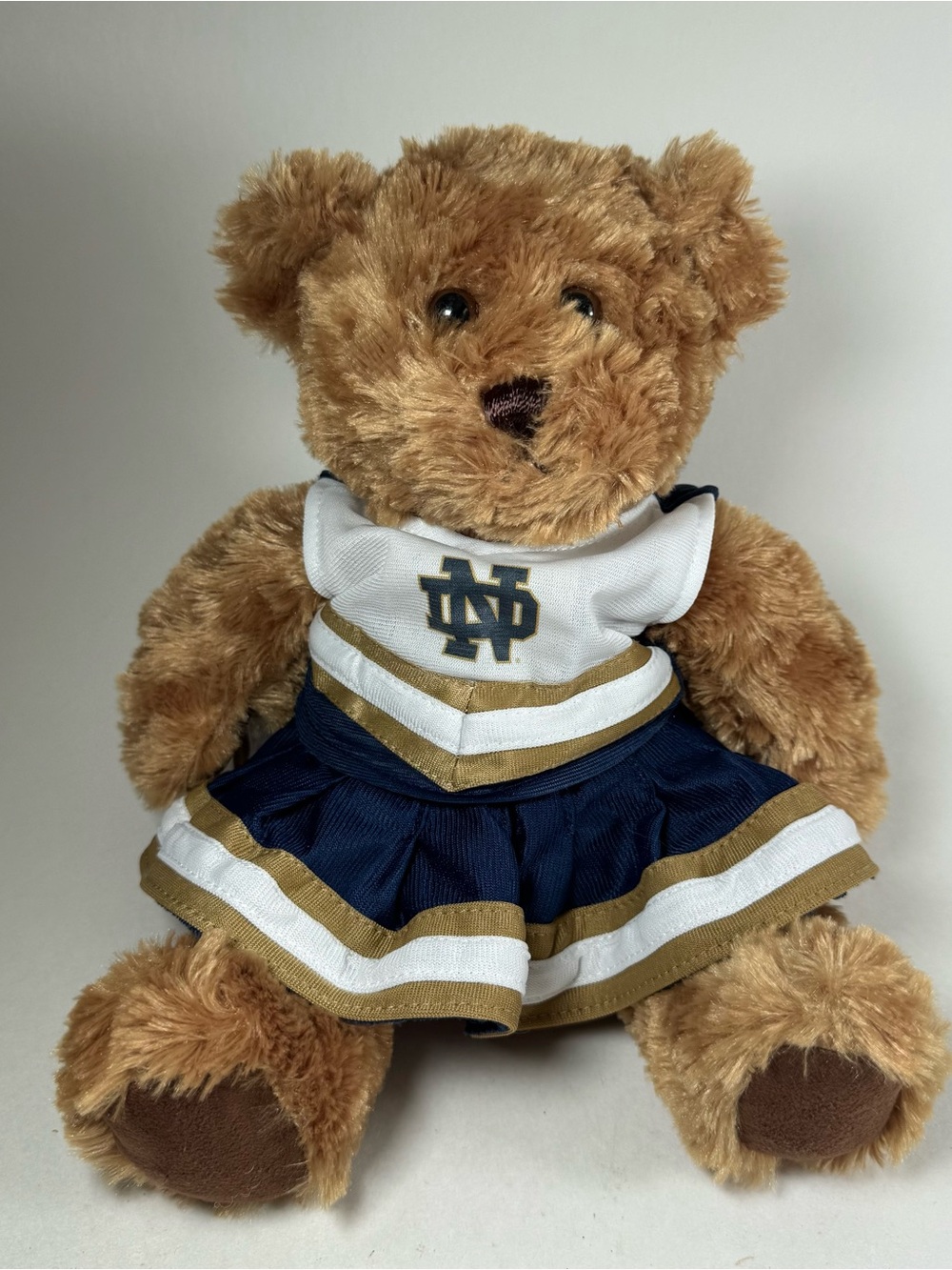 Chelsea Teddy Bear Co Plush Notre Dame Fighting Irish Brown 8.5" Sitting Stuffed